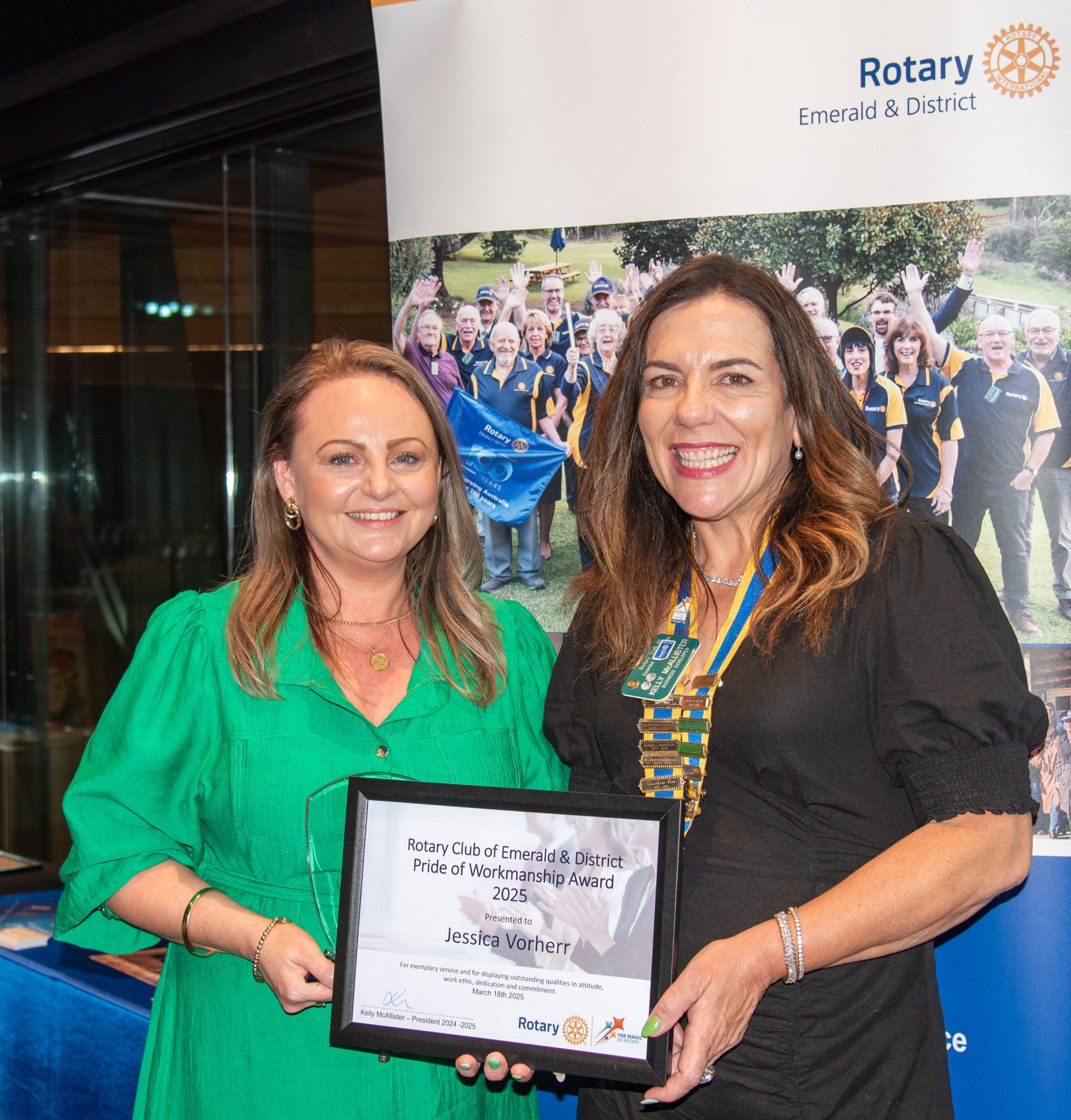 Rotary “Pride of Workmanship Award” 2025 – Jessica Vorherr